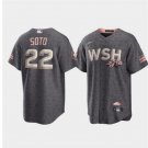Mens Womens Youth Washington Nationals Juan Soto City Connect Cherry Blossom Jersey Grey