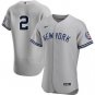 Men's Yankees Derek Jeter Flex Baseball Jersey grey