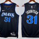 Men's Youth Dallas Mavericks Klay Thompson Black 2023-24 City Edition Stitched Jersey