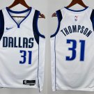 Men's Youth Dallas Mavericks Klay Thompson White Association Edition Stitched Jersey