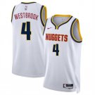 Men's Youth Denver Nuggets Russell Westbrook White 2024 Association Edition Stitched Jersey