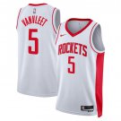 Men's Youth Houston Rockets Fred VanVleet White Association Edition Stitched Jersey
