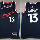 Mens Youth Los Angeles Clippers Paul George 2024-25 Icon Edition Basketball Jersey Navy