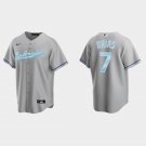 Mens Youth Los Angeles Dodgers Julio Urias Gray Stitched Father's Day Jersey