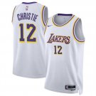 Men's youth Los Angeles Lakers Max Christie White 2024 Association Edition Jersey