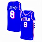 Men's Youth Philadelphia 76ers Paul George 2024 Blue Icon Edition Basketball Stitched Jersey