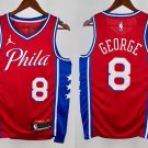 Men's Youth Philadelphia 76ers Paul George Red 2024 Draft Statement Edition Jersey