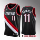Men's Youth Portland Trail Blazers Malcolm Brogdon Black Icon Edition Jersey