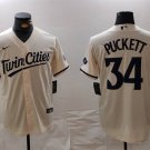 Minnesota Twins Kirby Puckett Cream Cool Base Stitched Baseball Jersey