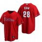 Philadelphia Phillies Alec Bohm Red Cool Baseball Jersey