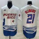 Puerto Rico Baseball Roberto Clemente 2023 White World Jersey