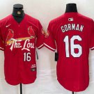 St Louis Cardinals Nolan Gorman Red 2024 City Connect Stitched Jersey