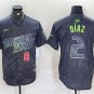 Tampa Bay Rays #2 Yandy Diaz Charcoal 2024 City Connect Baseball Jersey