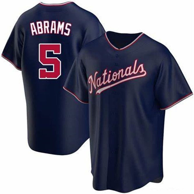 Washington Nationals Cj Abrams Cool Baseball Jersey Navy