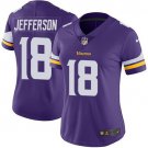 Women's #18 Justin Jefferson Minnesota Vikings Color Rush Limited Purple Jersey