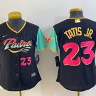 Women's #23 Fernando Tatis Jr. San Diego Padres City Connect Cool Base Black Jersey