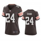Women's #24 Nick Chubb Cleveland Browns Brown Jersey