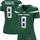 Women's #8 Aaron Rodgers New York Jets Green Game Jersey