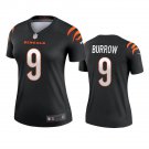 Women's #9 Joe Burrow Cincinnati Bengals Black Jersey