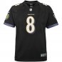 Men's and Youth Lamar Jackson Black Baltimore Ravens Game Jersey