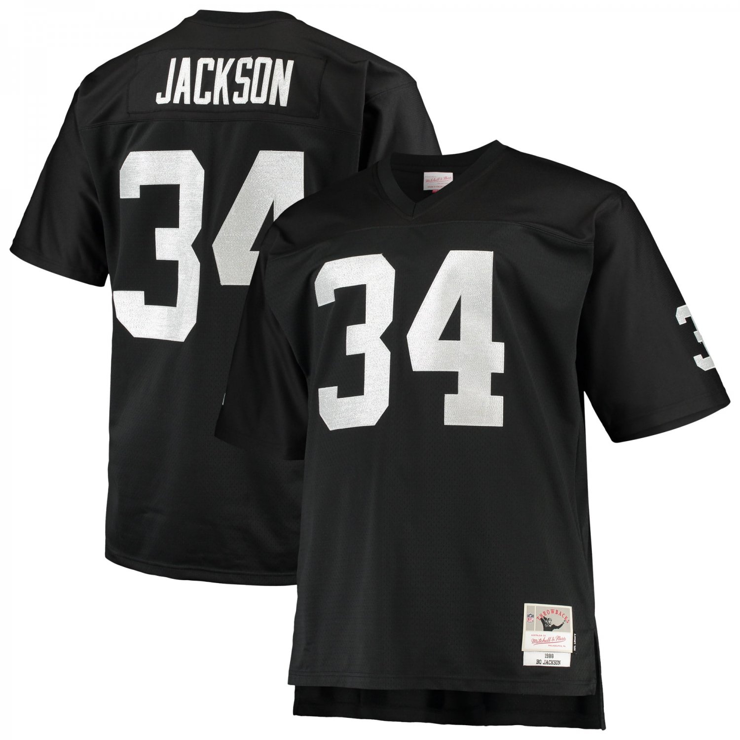 Men's Mitchell & Ness Bo Jackson Black Las Vegas 1988 Retired Player Replica Jersey