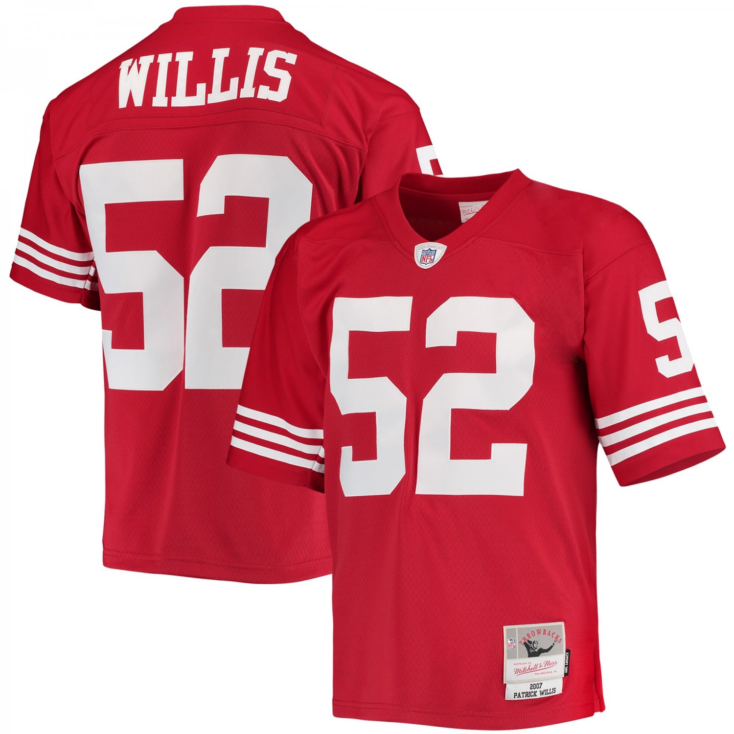 Men's and Youth Mitchell & Ness Patrick Willis Scarlet San Francisco 49ers Legacy Replica Jersey