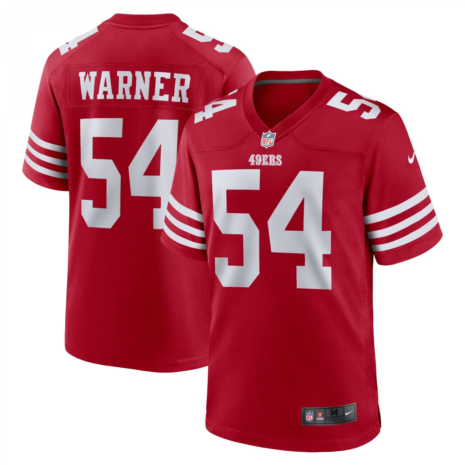 Men's and Youth Fred Warner Scarlet San Francisco 49ers Player Game Jersey