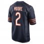 Custom  D.J. Moore Navy Chicago Bears Team Color Game Jersey