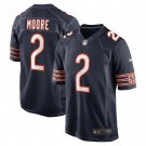 Custom  D.J. Moore Navy Chicago Bears Team Color Game Jersey