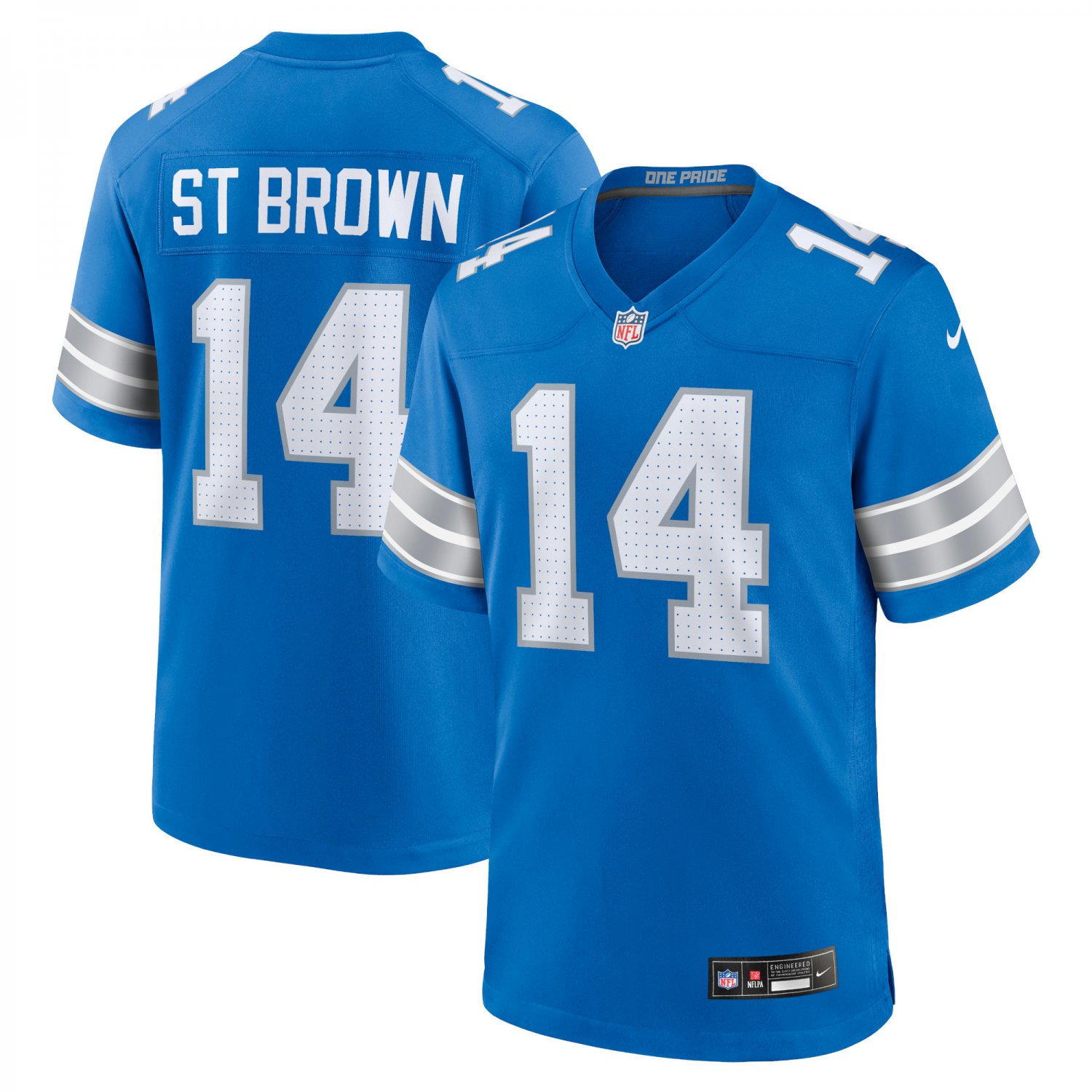 Men's and Youth Amon-Ra St. Brown Blue Detroit Lions Game Jersey