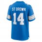 Men's and Youth Amon-Ra St. Brown Blue Detroit Lions Game Jersey