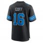 Men's and Youth Jared Goff Black Detroit Lions 2nd Alternate Game Jersey