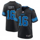Men's and Youth Jared Goff Black Detroit Lions 2nd Alternate Game Jersey