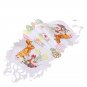 Spring Embroidered Easter Bunny Egg Floral Placemat Tablecloth 15"x70" White