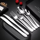 24-Piece Classic 1010 Stainless Steel Cutlery Set Gold Silverware