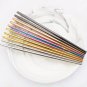 Luxury Gift Set Chinese Reusable Custom Cooking Portable Gold Food Grade Stainless Steel Chopsticks