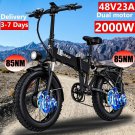 2024 New H20 Pro Mountain E-bike 2000W Powerful Dual motor Snow Electric Bicycle 48V 23AH 20inch