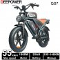 Deepower Electric Bike QS7 1000W 48V 60AH 20 Inch Fat Tire Ebike for Adults Mountain Off-Road