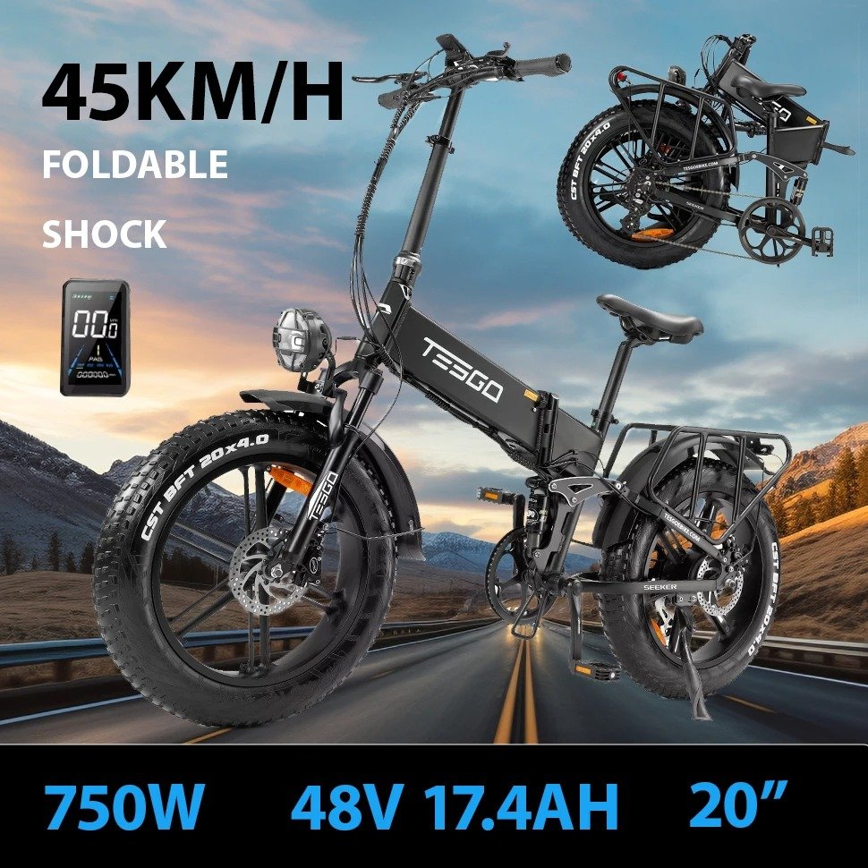 SEEKER Foldable Electric bicycle 750W 48V 17.5AH Maximum speed 45KM/H adults