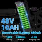 48V 10Ah Foldable Electric Bike Throttle,400W Motor Electric Bicycle for Adults, Mini Ebike