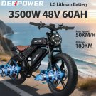 Electric Bicycle 2000W+1500W Dual Motor Electric Bike 48V 60AH Removable Battery 20 Inch
