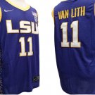 Men's Men's LSU Tigers #11 Hailey Van Lith Basketball Purple Stitched Jersey