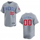 Men's & Youth Cubs #00 Custom Name And Number Gray Stitched Jersey