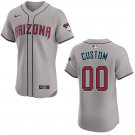 Men's & Youth Diamondbacks #00 Custom Name And Number Gray Stitched Jersey