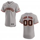 Men's & Youth Giants #00 Custom Name And Number Gray Stitched Jersey
