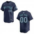 Men's & Youth Mariners #00 Custom Name And Number Navy Stitched Jersey