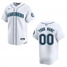 Men's & Youth Mariners #00 Custom Name And Number White Stitched Jersey