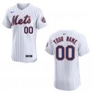 Men's & Youth Mets #00 Custom Name And Number White Stitched Jersey