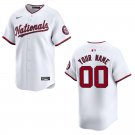 Men's & Youth Nationals #00 Custom Name And Number White Stitched Jersey