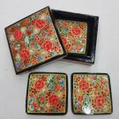 Coaster Sets,square as well as round containing 6 coasters each.